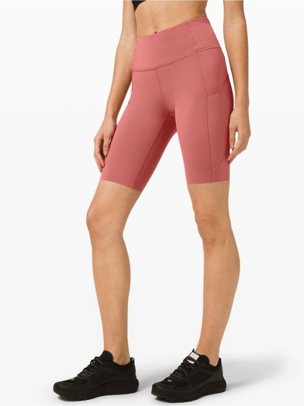 Lululemon Size 6 Fast and Free High Rise Bike 10” Shorts Cherry Tint Mauve Pink